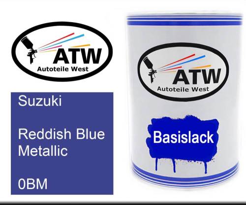 Suzuki, Reddish Blue Metallic, 0BM: 500ml Lackdose, von ATW Autoteile West.